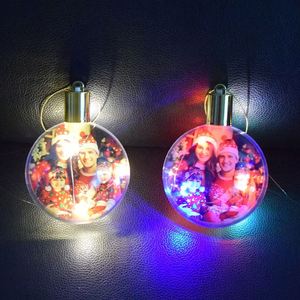 ลูกบอลประดับต้นคริสต์มาสแบบซับลิเมชั่น LED ลายพิมพ์เฉพาะแบบสั่งทำพิเศษ - Product Image 3
