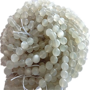 Tự Nhiên Trắng <span class=keywords><strong>Moonstone</strong></span> 3A Vòng Hình Dạng Hạt Và Mịn Đá Quý Strings - Product Image 3