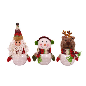 Big-headed Snowman Candy Jar Party Prop Christmas Storage <b>Box</b> Children's Holiday Gift - Product Image 1