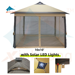 <span class=keywords><strong>Abri</strong></span> de tente à baldaquin pop up 10x10 avec lumières LED solaires, sac de transport à roulettes, gazebo extérieur <span class=keywords><strong>moustiquaire</strong></span> en maille à glissière - Product Image 2