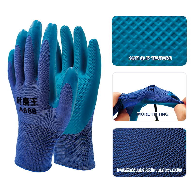 Wholesale Latex Safety Gloves Anti Slip