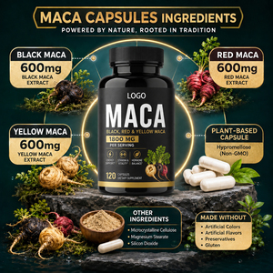 Cápsulas de Maca que Mejoran la Energía y la Resistencia, Antioxidantes, Refuerzo del Sistema Inmunitario, Equilibrio Hormonal y Mejora del Estado de Ánimo - Product Image 3
