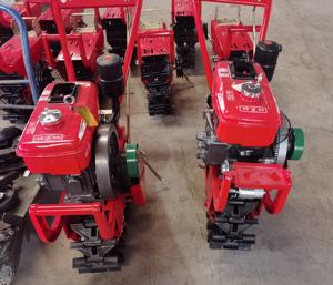 Mini tractor cultivador de cadena simple con motor diésel de 9HP y refrigeración por agua, modelo 180E, para uso agrícola y de jardín. - Product Image 5