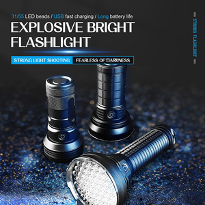 Chiếu sáng Đèn pin LED Lesar Đèn pin chiến thuật bằng nhôm TYPE-C có thể sạc lại mạnh mẽ USB chống nước để cắm trại ngoài trời - Product Image 2