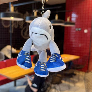 Set di Peluche a Forma di Cartoni Animati: <span class=keywords><strong>Squalo</strong></span> con Scarpe, Tartaruga Divertente, <span class=keywords><strong>Elefante</strong></span>, Scimmia con Banana, Animali Imbottiti Antistress, Regali per Bambini - Product Image 2
