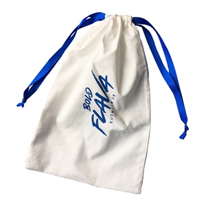 Sac à poussière en coton mousseline de luxe avec cordon de serrage, imprimé avec un logo personnalisé, pour sac à main cadeau - Product Image 1