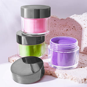 L'industrie chine gros pots de poudre acrylique <span class=keywords><strong>pastel</strong></span> 2oz couvercles noirs clair rose noir poudre acrylique personnalisée marque privée - Product Image 3
