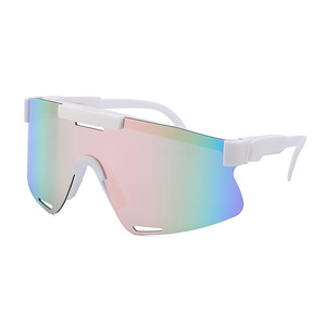 Gafas de Sol de Ciclismo Estilo Europeo, Lentes de PC con Protección UV400, Unisex, para Deportes al Aire Libre, Protección Solar, Montura Negra, C9 - Product Image 2
