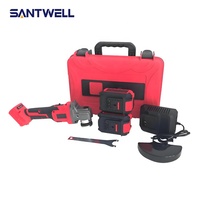 Meuleuse d'angle sans fil 21V sans balais 100mm avec interrupteur à glissière et batterie 3.0Ah pour la découpe murale, le meulage et le conditionnement des surfaces
