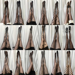 بيع بالجملة أوروبا/الولايات المتحدة الأمريكية سراويل سوداء عبر الحدود من الشركة المصنعة لباس ضيق مثير للصيف الحار سراويل طويلة مجوفة رقيقة صلبة - Product Image 3