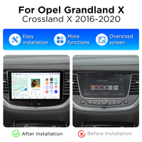 Junsun Radio Mobil Head Unit Android 9" dengan CarPlay Nirkabel untuk Opel Grandland X Crossland X 2016-2020 Stereo Navigasi Mobil