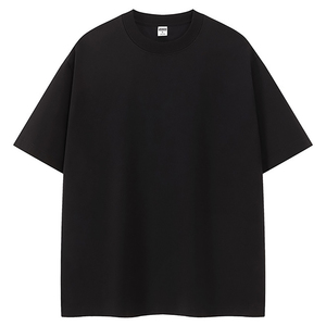 T-shirt personnalisé en coton mélangé épais 300 g/m² avec manches uniques – Vente en gros - Product Image 4