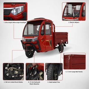 <span class=keywords><strong>Triciclo</strong></span> eléctrico de carga de tres ruedas, 1500 W, con cabina cerrada y capacidad de carga de 600 kg, ideal para el transporte - Product Image 4