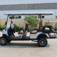 Voiturette de golf électrique homologuée pour la route, 6 places, avec climatisation et freins à disque de qualité supérieure pour un transport confortable toute l'année