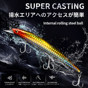 BEARKING <span class=keywords><strong>Tide</strong></span> <span class=keywords><strong>Minnow</strong></span> Slim 12.8cm 14.8g Jerkbait Jerk Bait - Product Image 2