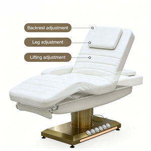 Cama de belleza eléctrica de 3 motores, mesa de masaje facial ajustable para tatuajes, pestañas, spa, tratamiento médico y de salón. - Product Image 3