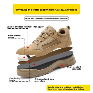 Chaussures de sécurité électriques pour hommes, confortables, <span class=keywords><strong>anti</strong></span>-fatigue, épaisses, résistantes à l'usure, <span class=keywords><strong>anti</strong></span>-écrasement, <span class=keywords><strong>anti</strong></span>-perforation, antidérapantes - Product Image 3