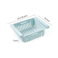HYRI Mini pot de fleurs en plastique pour plantes succulentes, support de rangement réglable pour tiroir de réfrigérateur, égouttoir de lavage