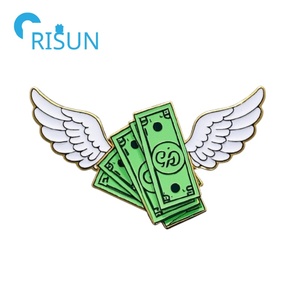 Fabricación personalizada divertido dólar billete esmalte Pin dinero en forma <span class=keywords><strong>de</strong></span> broche bolsa <span class=keywords><strong>de</strong></span> dinero solapa pines insignia - Product Image 3