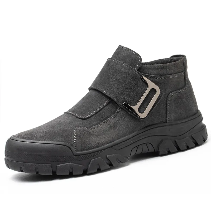 Safety Boot Steel Toe Brown Grey Safety Boot Lightweight Breathable Construction Safety Shoes