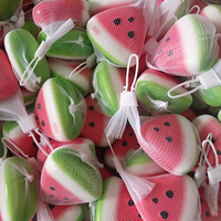 Jouet Squishy Pastèque Adorable, Thème Estival, en PU Souple à Rebond Lent, Anti-Stress, Jouet à Presser en Forme de Fruit pour l'Anxiété