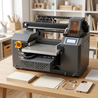 Kompakter Digitaler Tx800 Dx7 Xp600 UV-Flachbettdrucker A3 Automatischer Mehrfarbiger Etiketten- & Kartendrucker für Glas, Metall, Keramik