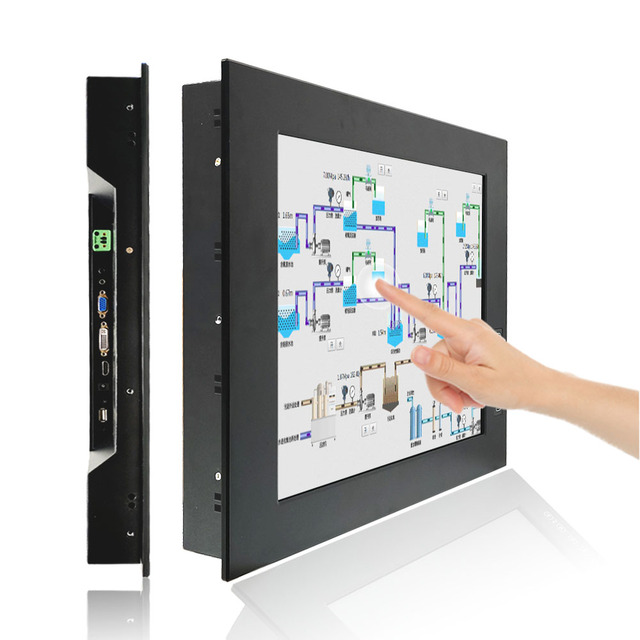 17 Inch Monitor Tft TN USB HDMI LCD Panel Type Resistive Touchscreen Embedded Open Frame Industrial Monitor