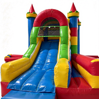 Château gonflable en PVC avec toboggan pour enfants et adultes, aire de jeux intérieure et extérieure, combo château gonflable et toboggan, château de saut pour enfants