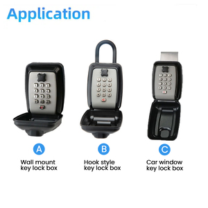 Wall Mounted Outdoor Large Weatherproof Cover Car Dealer Push Button Combination Key Safe Car Window <b>Lock</b> <b>Box</b> - Product Image 2
