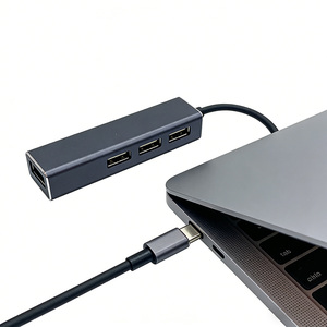 USB 3.1 <span class=keywords><strong>Type</strong></span>-<span class=keywords><strong>C</strong></span> ถึง 3xUSB2.0 + ฮับ RJ45 <span class=keywords><strong>OTG</strong></span> อะแดปเตอร์อีเธอร์เน็ต 10/100M อลูมิเนียมอัลลอยด์ รองรับ USB 1.1/2.0 ได้รับการรับรอง CE/FCC/RoHS - Product Image 4
