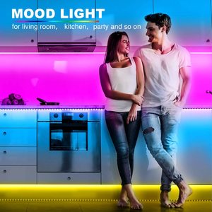 24V-16D-10M*2 5050 <b>RGB</b> Music Sync Built-in Copper IP20 Home Club Bar Decor Smart LED Strip Lights 24-Key Remote <b>Control</b> - Product Image 4