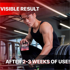 Gommes à la créatine monohydratée 8000 MG par portion 120 unités Complexe avancé Sans sucre Vegan avec L-Carnitine BCAA B6 B12 - Product Image 4