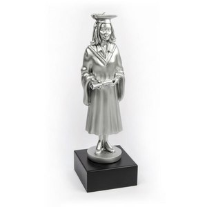 Graduated Woman's Trophy <b>UV</b> Printed Medal Crystal and Glass with Metal Material for Awards Tradeshows and Welcomes - Product Image 1