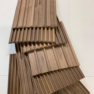 <span class=keywords><strong>Pannello</strong></span> <span class=keywords><strong>Murale</strong></span> Dogato Super Flessibile dal Design Moderno in <span class=keywords><strong>Legno</strong></span> Massello Naturale di Rovere e Noce Fresato - Product Image 1