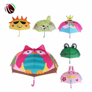 Guarda-chuva barato para crianças, guarda-chuva colorido personalizado de desenhos animados, lembrança personalizada