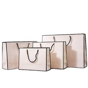 赢飞优质手长手柄包装袋小企业珠宝服装包装礼品购物纸袋 - Product Image 5