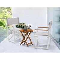 Chaise pliante en métal à mailles fines de design moderne avec accoudoirs pour la plage, l'hôtel, la villa, le jardin, le parc, la cour, les loisirs