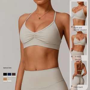 Vente en gros de soutien-gorge de yoga à col en V à séchage rapide - Product Image 3