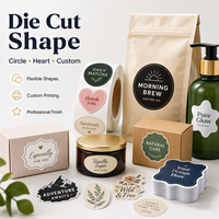 Pegatinas Adhesivas Personalizadas de Material PET, Impermeables, Fuerte Adhesión, Impresión Premium, Troqueladas, Tamaño Personalizado, para Frascos de Velas y Cosméticos