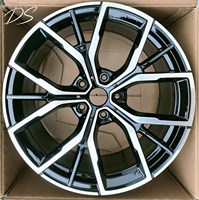 Rines de Aleación de Aluminio OEM de 17 Pulgadas, Estilo Original para Autos de Pasajeros, PCD5*120, Cara Mecanizada Negra, para la Serie 5