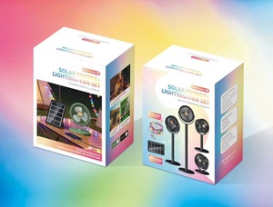Ventilateur solaire portable pliable de 4000 mAh avec panneau solaire pour le voyage, le camping et l'extérieur - Product Image 6
