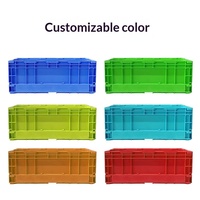 Boîte pliable empilable en plastique PP recyclable, conteneur de déménagement robuste, transport industriel, stockage