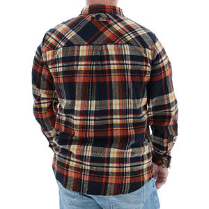 <strong>Men's</strong> Button Down Shirts Regular Fit Long Sleeve Casual Red Grey Yellow Plaid Cotton Flannel Shirts - Product Image 2