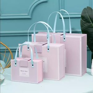 Giá bán buôn tùy chỉnh gấp Túi xách hộp đám cưới giấy Quà Tặng Hộp bao bì hộp với xử lý nắp từ - Product Image 1