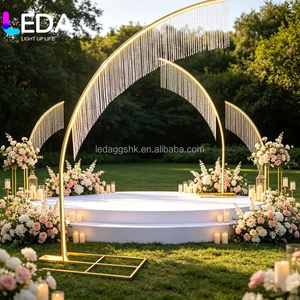 LEDA <b>Wedding</b> Hall Stage Aisle Archway Backdrop <b>Wedding</b> Props Floor Lighting Aisle Stand for <b>Wedding</b> Party Event Decoration - Product Image 1