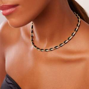 Nuevo Conjunto de Joyería Colorida, Cadena de Eslabones con Cuentas de Esmalte Neón Arcoíris, Pulsera y Collar de Moda para Mujer - Product Image 2