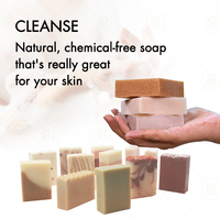 Savon Solide Artisanal Végétalien Pressé à Froid au Matcha et aux Herbes, 100% Naturel, Extrait de Lavande et Citron, Éclaircissant pour la Peau, Personnalisable OEM