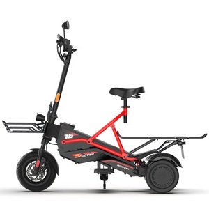 Patinete eléctrico de 3 ruedas EEC, patinete eléctrico de 500W x 2, con doble rueda trasera - Product Image 4