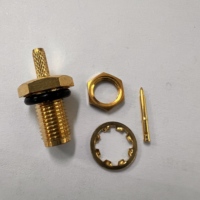 Connecteur SMA femelle en laiton SMA-KY1.5 sur mesure pour câbles RG316 et RG174 avec filetage