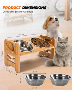 Tigela Elevada Premium Grande para Cães, Ajustável em Altura, Antiderrapante, Durável, Aço Inoxidável, Ecológica, Portátil, Comedouro Saudável para Pets - Product Image 3